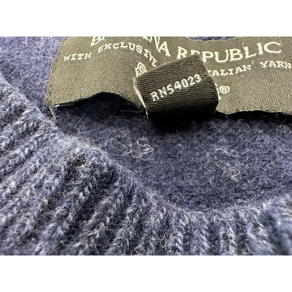 Banana Republic Fine Italian Wool Striped Sweater Size L